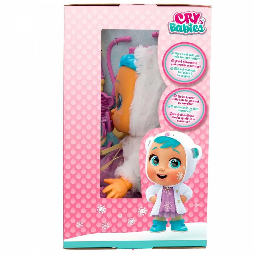 Lėlė kūdikis su priedais Tm Toys Cry Babies Kristal Gets Sick & Feels Better