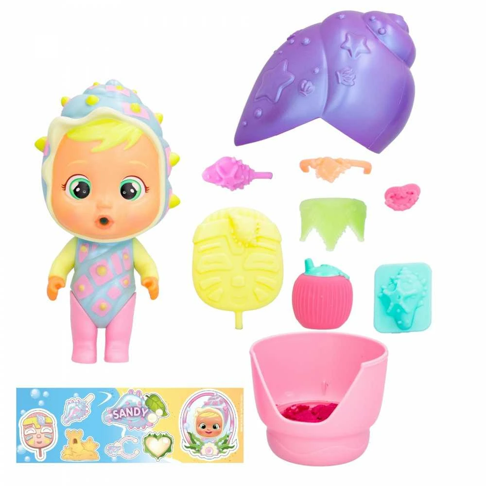 TM Toys Lėlė Cry Babies Magic Tears Shiny Shells Sandy su blizgančia kriaukle