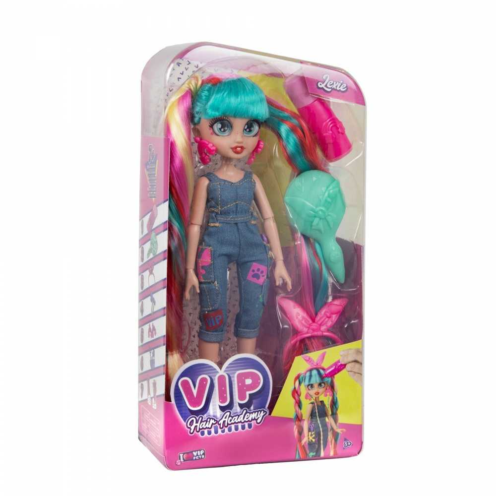 TM Toys Lėlė VIP Pets Hair Academy Lexie su ilgais plaukais
