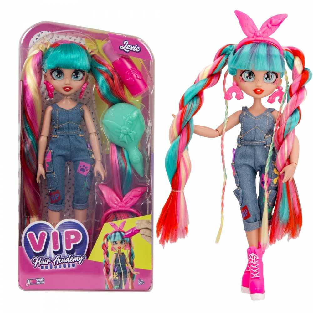 TM Toys Lėlė VIP Pets Hair Academy Lexie su ilgais plaukais