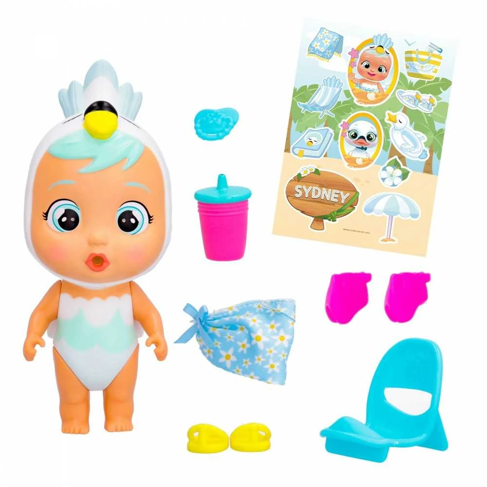TM Toys Lėlė Cry Babies Magic Tears Beach Babies Sydney su aksesuarais