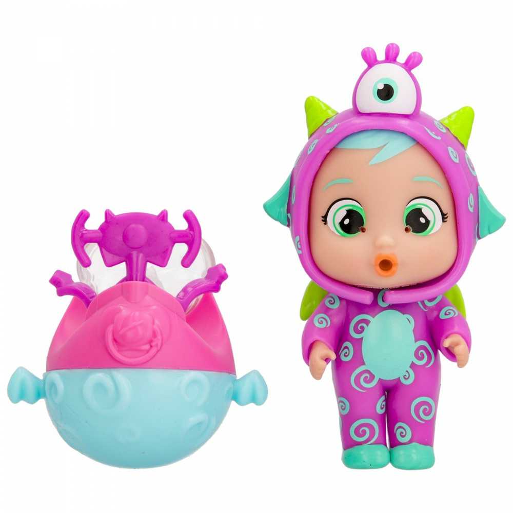 TM Toys Lėlė Cry Babies Magic Tears Jumpy Monsters Fuzz su silikoniniu kostiumu