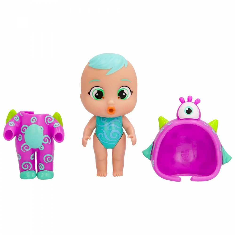TM Toys Lėlė Cry Babies Magic Tears Jumpy Monsters Fuzz su silikoniniu kostiumu