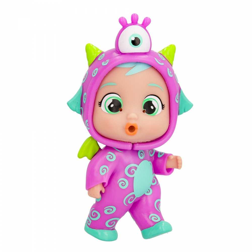 TM Toys Lėlė Cry Babies Magic Tears Jumpy Monsters Fuzz su silikoniniu kostiumu