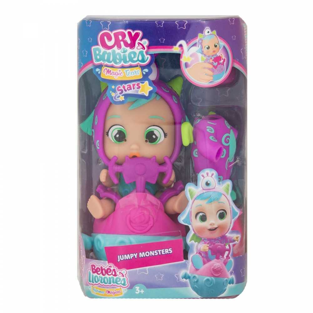 TM Toys Lėlė Cry Babies Magic Tears Jumpy Monsters Fuzz su silikoniniu kostiumu