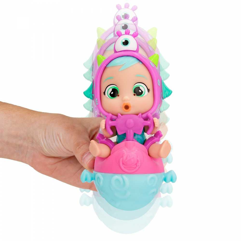 TM Toys Lėlė Cry Babies Magic Tears Jumpy Monsters Fuzz su silikoniniu kostiumu