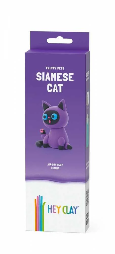 HEY CLAY HCL30112CEE figūrėlė Pūkuoti gyvūnai Siamo katė 3 pakuotė