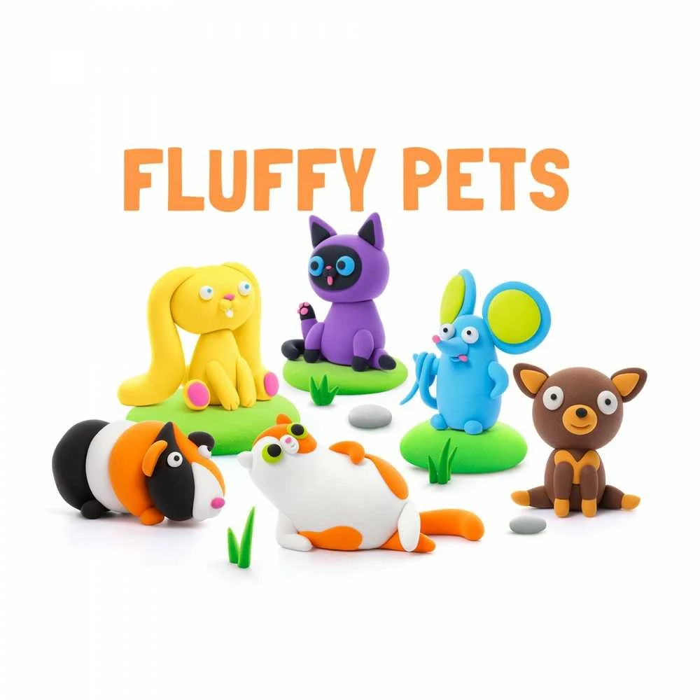TM Toys HEY CLAY HCL30111CEE Figūrėlė Fluffy Pets Chihuahua 3 vnt.