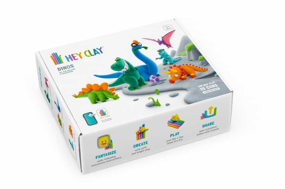TM Toys HEY CLAY - DINOZAURŲ RINKINYS, TM ŽAISLAI