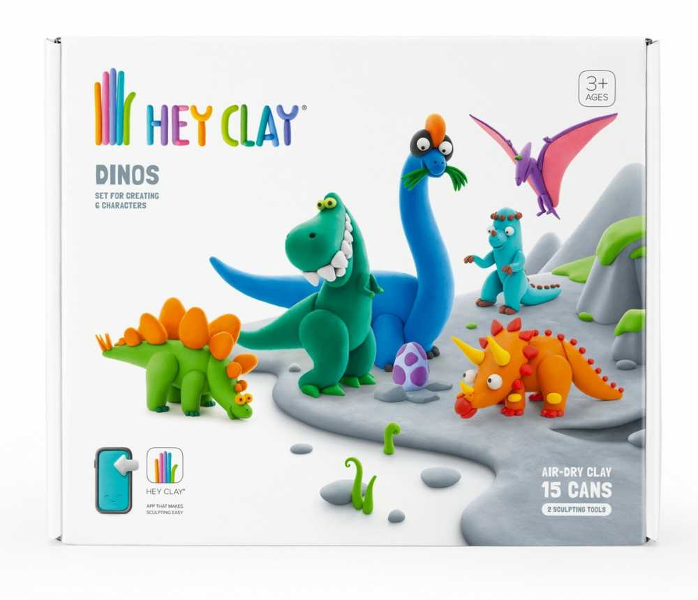 TM Toys HEY CLAY - DINOZAURŲ RINKINYS, TM ŽAISLAI