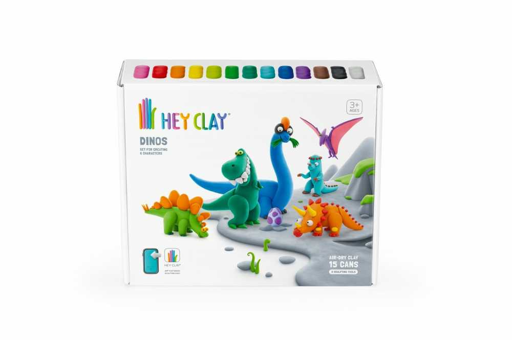 HEY CLAY - Dinozaurų rinkinys, TM Žaislai