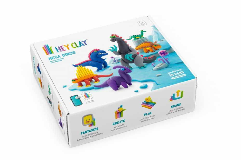 TM Toys Masa plastyczna Hey Clay Rinkinys Mega Dinozaury