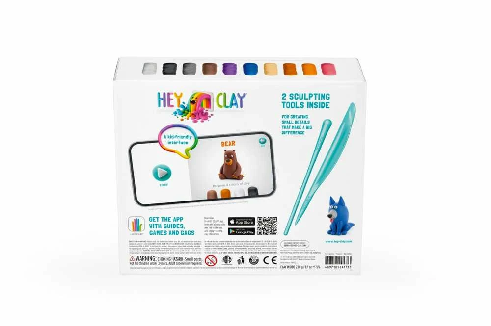 TM Toys Rankdarbių rinkinys Hey Clay miško gyvūnai su priedais