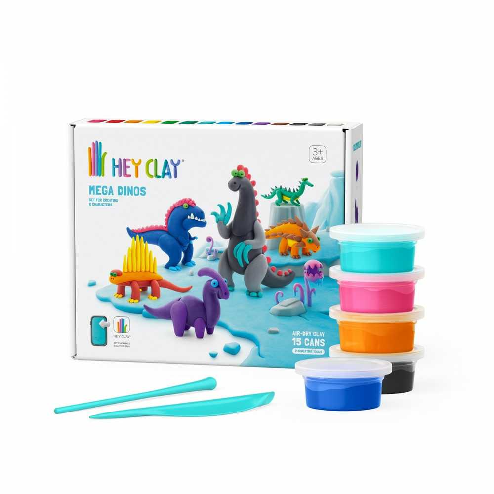 TM Toys Masa plastyczna Hey Clay Rinkinys Mega Dinozaury