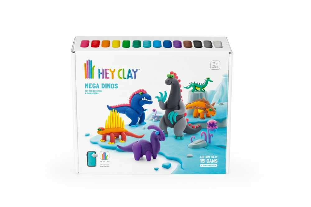 TM Toys Masa plastyczna Hey Clay Rinkinys Mega Dinozaury