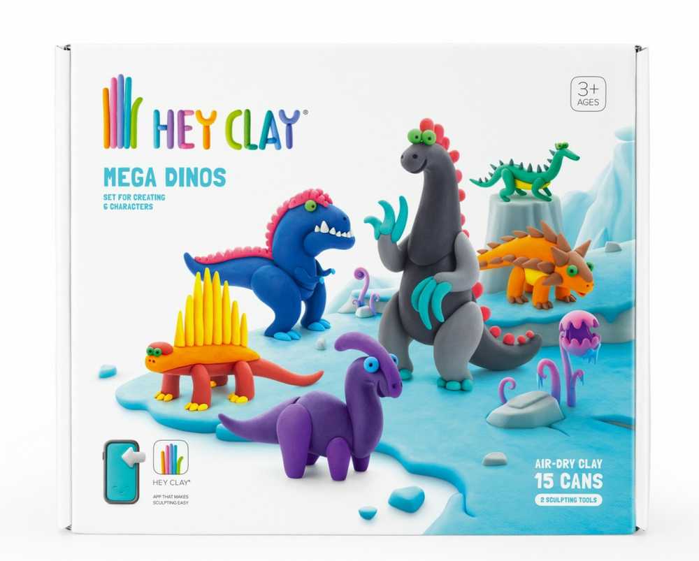 TM Toys Masa plastyczna Hey Clay Rinkinys Mega Dinozaury
