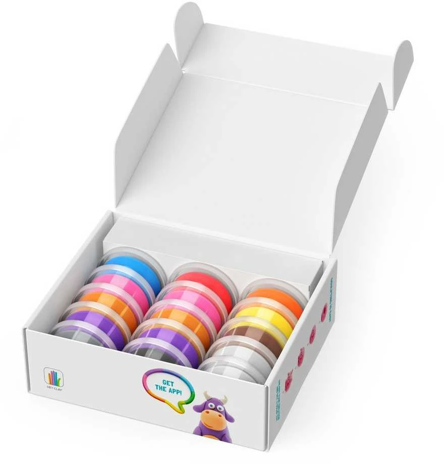 TM Toys Rankdarbių rinkinys Hey Clay gyvūnai 15 spalvų