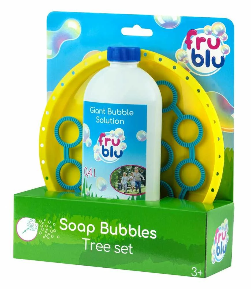 TM Toys Muilo burbulų rinkinys su medžiu ir skysčiu 0,4L, 3+, mėlyna/geltona