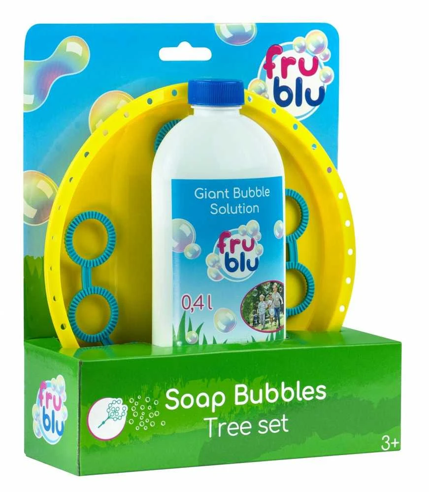 TM Toys Muilo burbulų rinkinys su medžiu ir skysčiu 0,4L, 3+, mėlyna/geltona