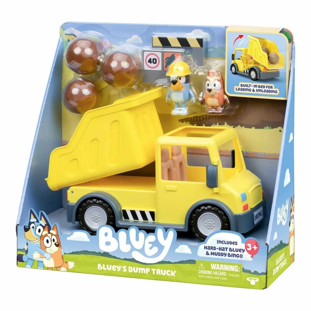 Bluey - Bluey savivartis su išskirtinėmis šalmą turinčiomis Bluey ir Muddy Bingo figūrėlėmis - (90317)