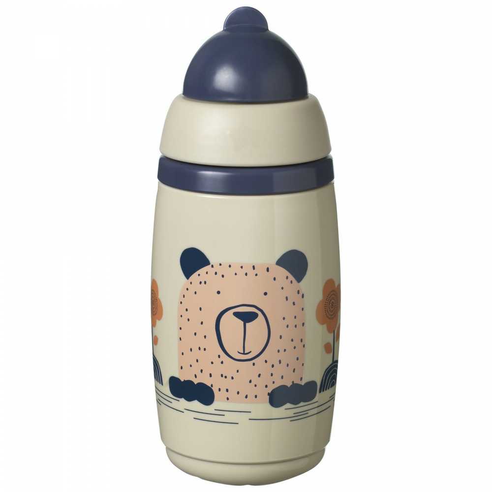 TOMMEE TIPPEE TTP447824 Vandens butelis su šiaudeliu Superstar 266ml pilkas