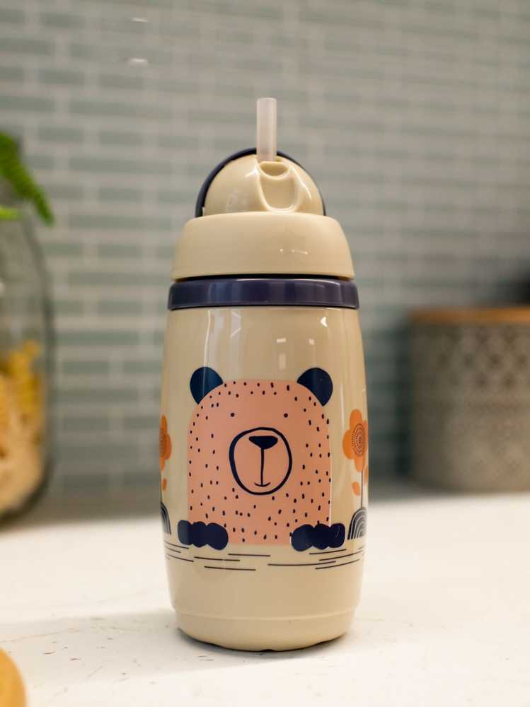 TOMMEE TIPPEE TTP447824 Vandens butelis su šiaudeliu Superstar 266ml pilkas