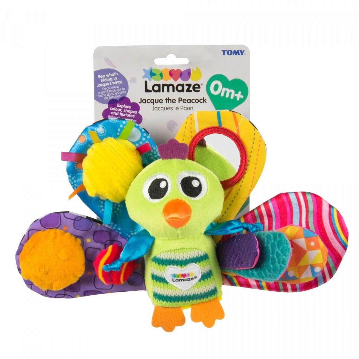 LAMAZE pakabinamas žaislas Povas Jacque, LC27013A