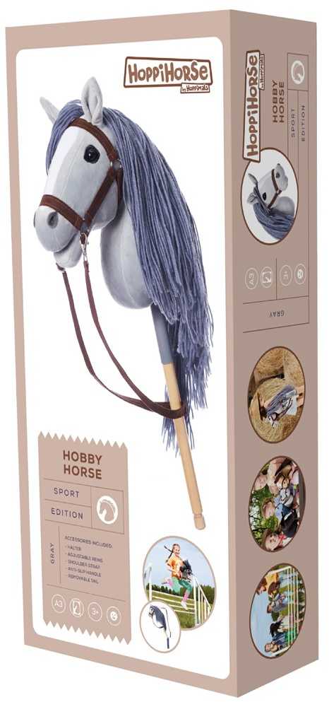 Tootiny Koń Mėgėjiškas arklys hoppihorse a3 pilkas, pilkas kailis