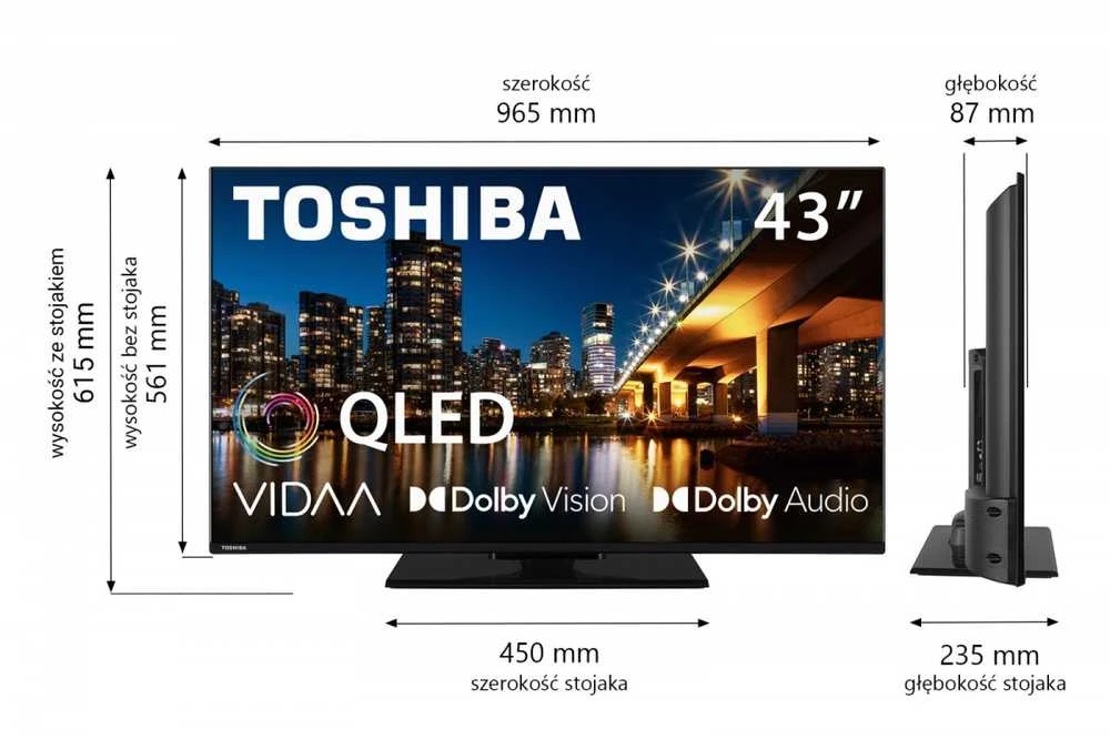 TOSHIBA 43QV3463DG QLED VIDAA televizorius