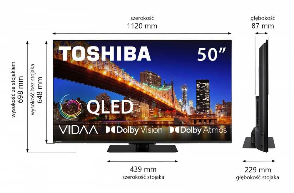 Išmanusis televizorius Toshiba 50QV3F63DG 4K Ultra HD 50" QLED