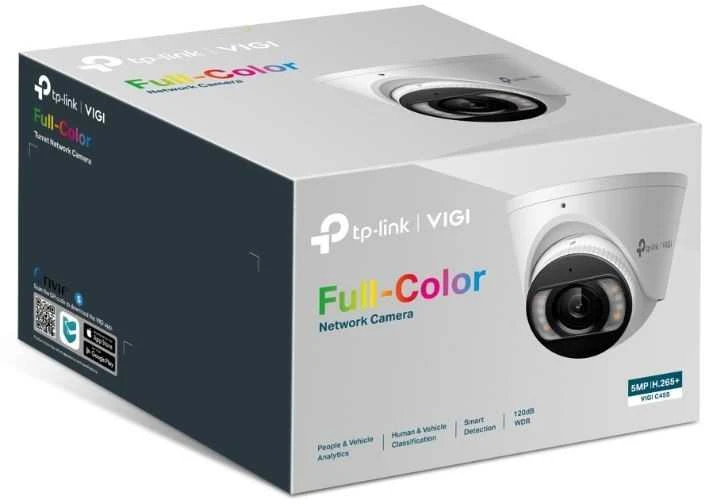 TP-Link Fixed 5 MP spalvota bokštelio formos tinklo kamera. SPECIFIKACIJA: 5 MP, 4 mm fiksuotas objektyvas, 1/2,7 colio.