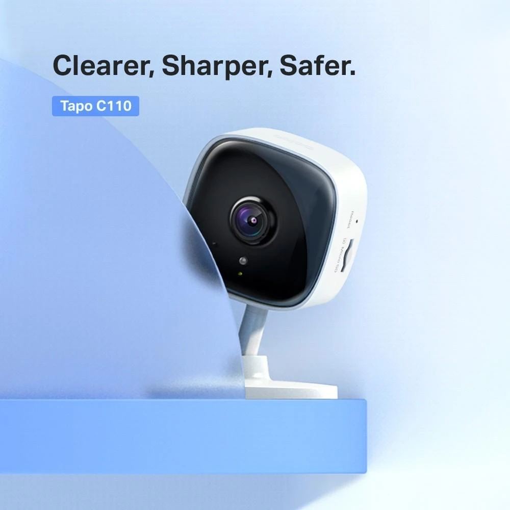 TP-LINK | Namų apsauga Wi-Fi kamera | Tapo C110 | Kubas | 3 MP | 3,3 mm/F/2,0 | Privatumo režimas, garso ir šviesos signalizacija, judesio aptikimas ir pranešimai, patobulintas naktinis matymas | H.264 | Micro SD, maks. 256 GB