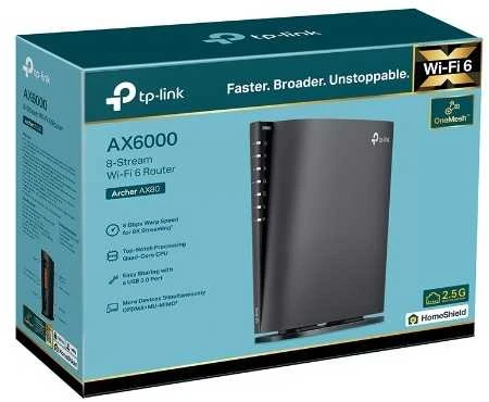 TP-Link Archer AX80, 8 srautų „Wi-Fi 6“ maršrutizatorius su 2,5G prievadu