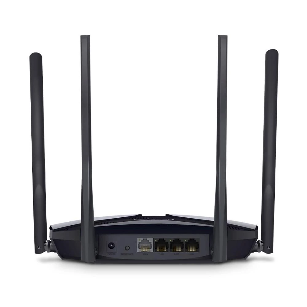 Mercusys | Dviejų dažnių „Wi-Fi 6“ maršrutizatorius | MR80X AX3000 | 802.11ax | 2402+574 Mbit/s | Ethernet LAN (RJ-45) jungtys 3x Gigabit LAN | Tinklo palaikymas: Taip | MU-MiMO: Taip | Ne, mobilusis plačiajuostis ryšys | Antenos tipas: Išorinė