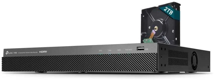 Tinklo Priedas - TP-LINK VIGI NVR2008H-8MP 8MP, PoE+, USB 2.0, eSATA