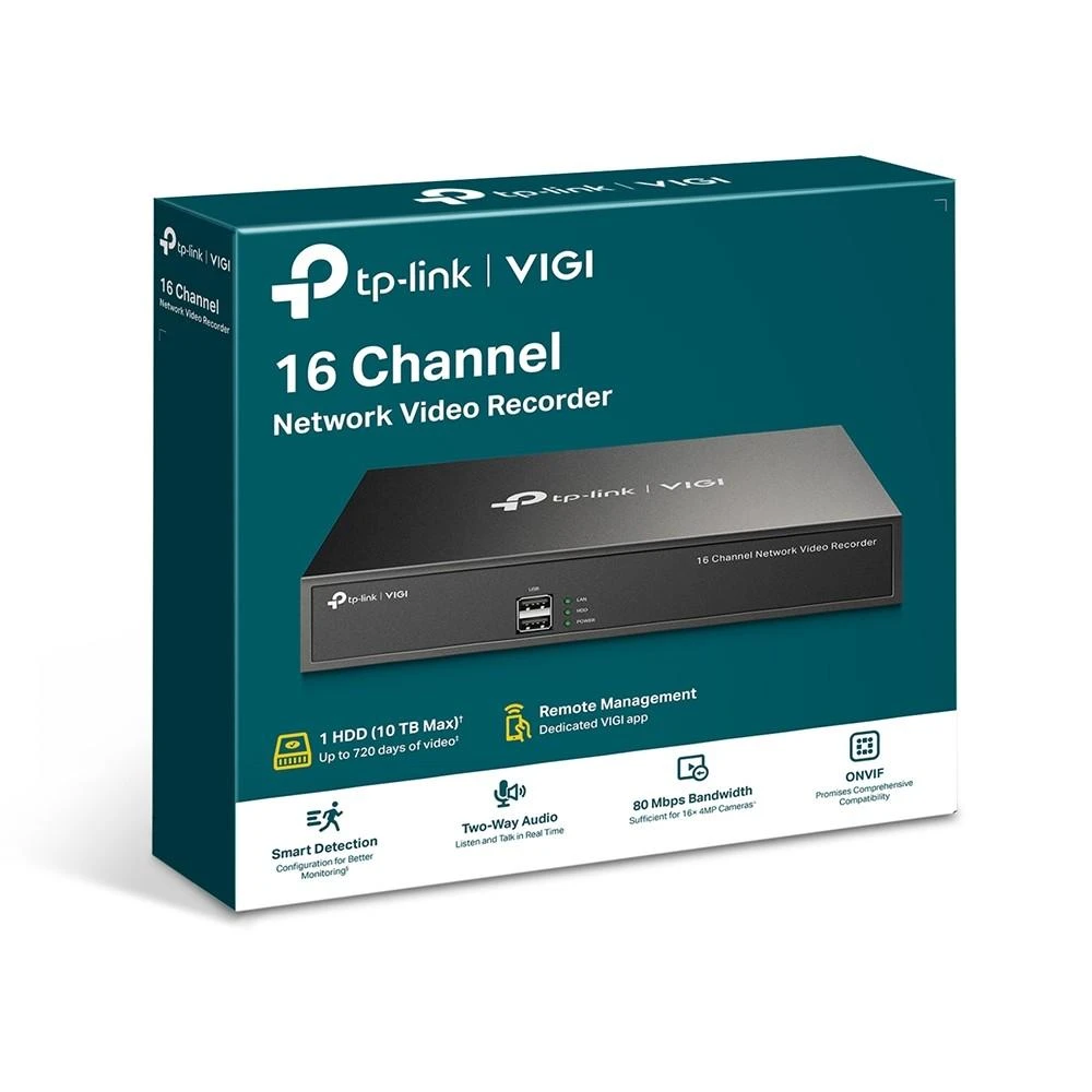 TP-LINK | Tinklo vaizdo įrašymo įrenginys | VIGI NVR1016H | 1 | 16 kanalas