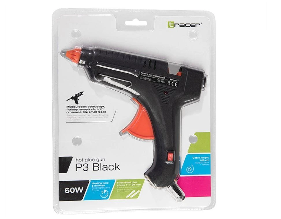 TRACER P3 Juodas klijų pistoletas