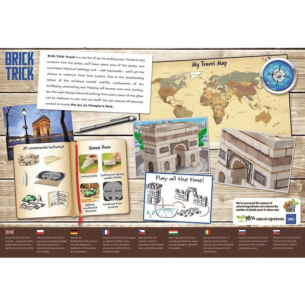 Trefl Rankdarbių rinkinys Triumfo arka Brick Trick Travel