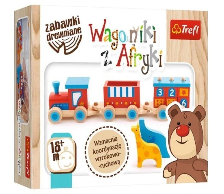 TREFL 61342 Mediniai žaisliniai vežimėliai iš Afrikos