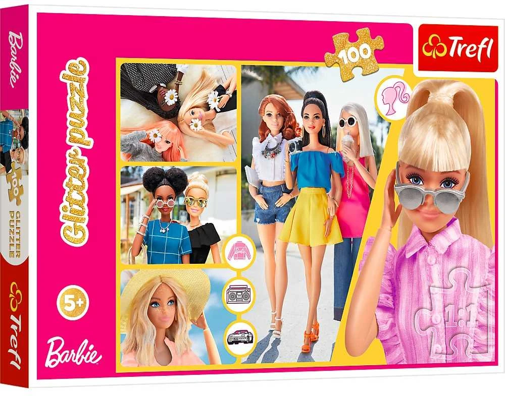 Trefl dėlionė 100 vnt. - Lėlė barbė ir draugės aprašymas - Prekės nuotrauka