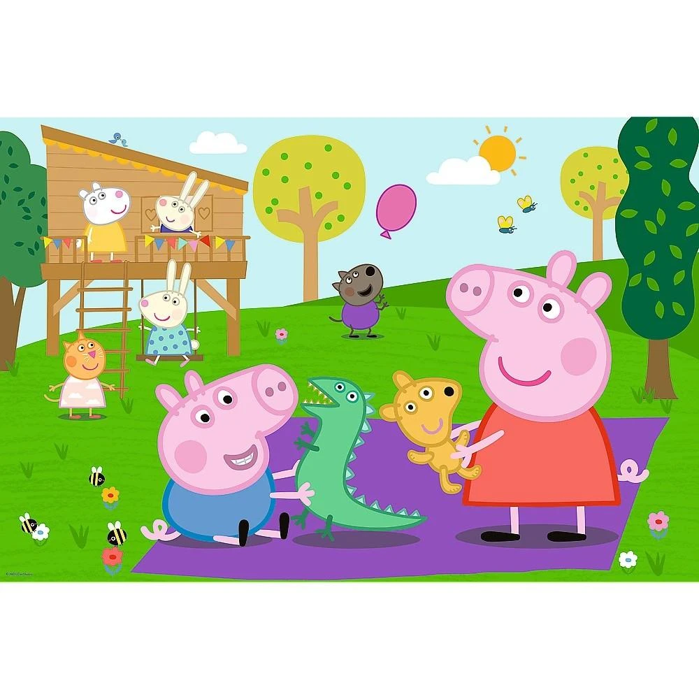 Trefl dėlionė 60 vnt. - Peppa Pig Pramogos su broliu