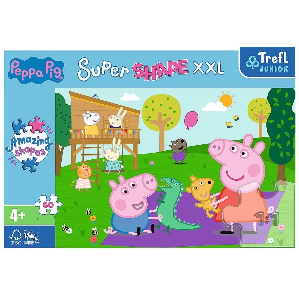 Trefl dėlionė 60 vnt. - Peppa Pig Pramogos su broliu