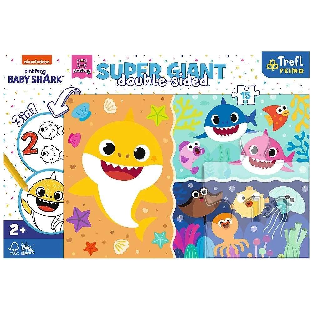 TREFL 42004 Dėlionė 15 GIANT Little Shark