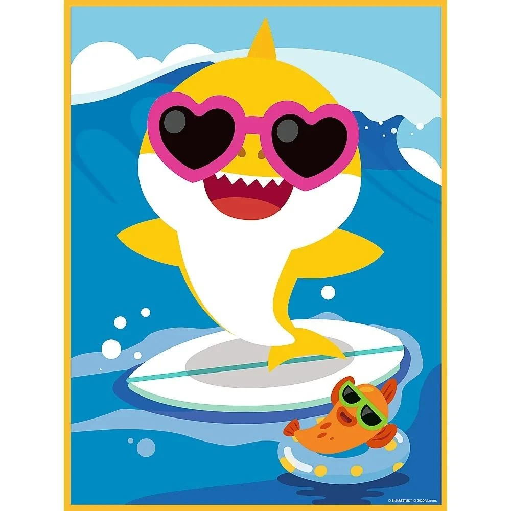 TREFL 43005 Dėlionė Baby MAXI 2x10 Happy Shark Day