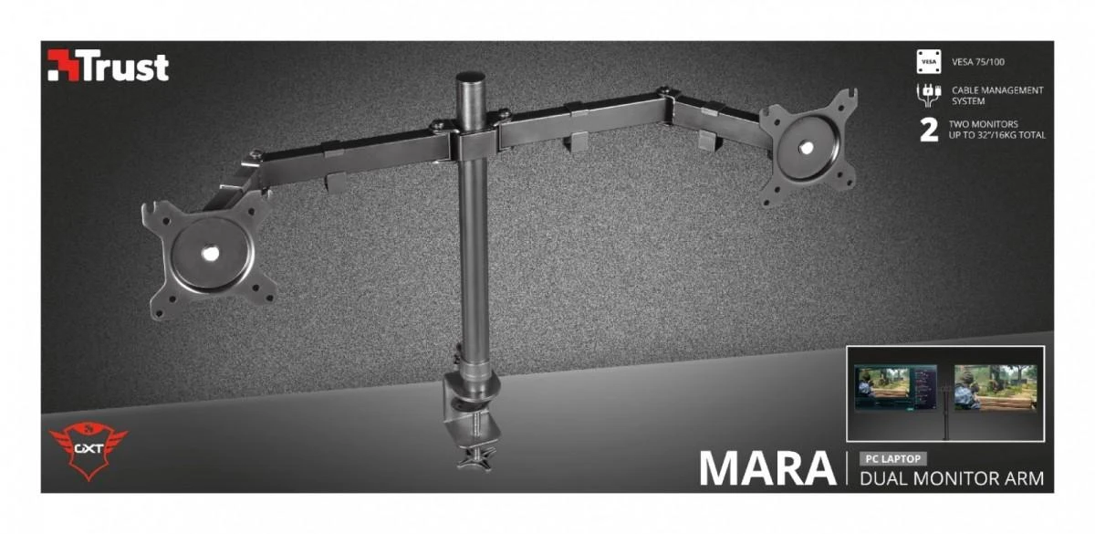 Monitoriaus laikiklis Trust GXT1120 MARA DUAL
