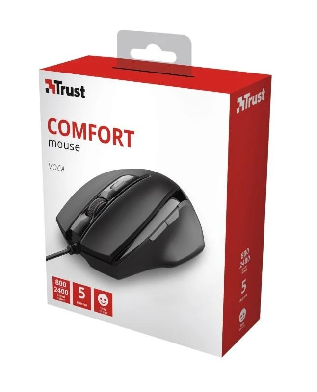Trust VOCA COMFORTABLE Pelė - Juodas