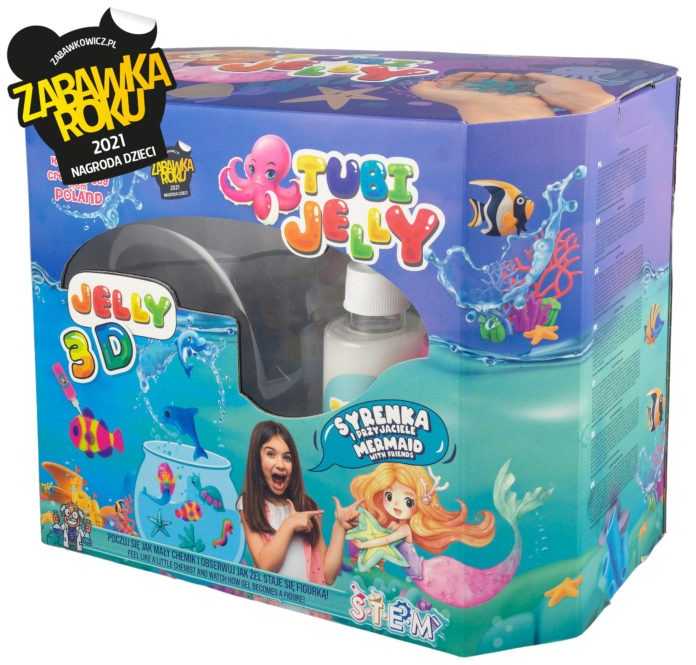 Tuban 8 spalvų Tubi Jelly rinkinys su nedideliu akvariumu - Undinė