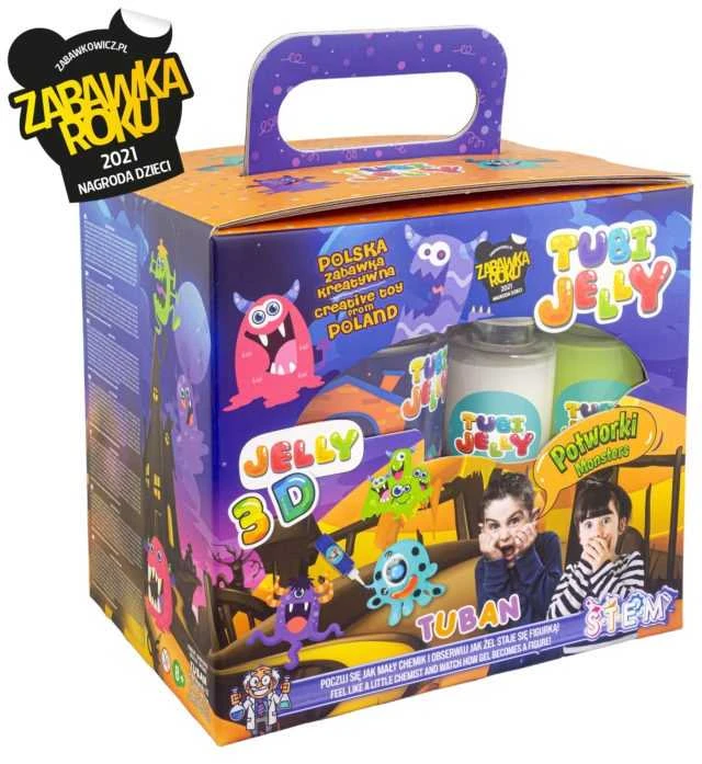Tuban 6 spalvų Tubi Jelly rinkinys su nedideliu akvariumu - Monstrai ( TU3329 )