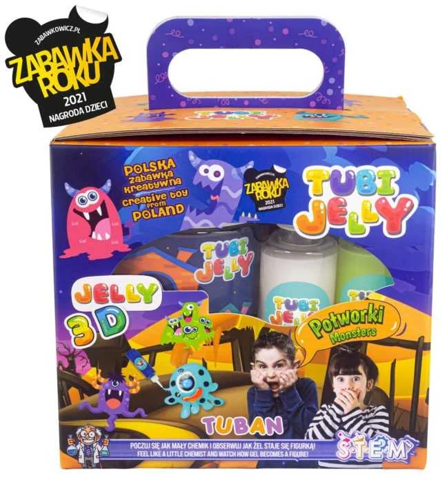 Tuban 6 spalvų Tubi Jelly rinkinys su nedideliu akvariumu - Monstrai ( TU3329 )