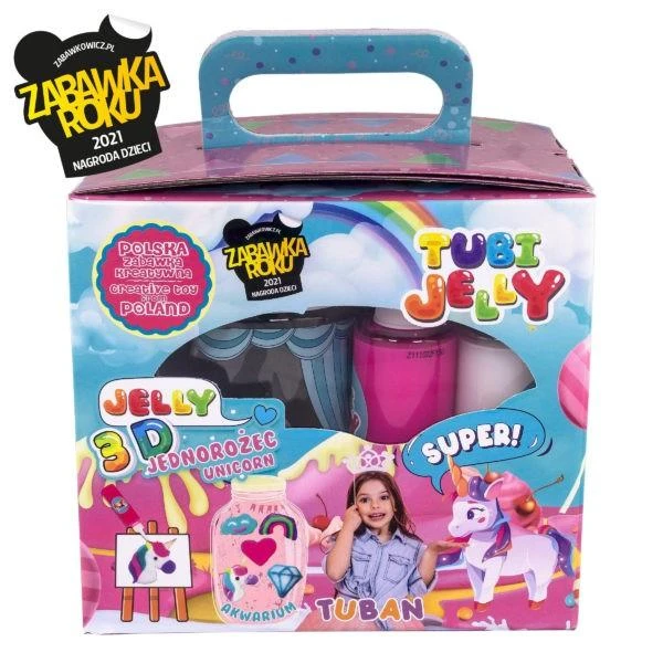 Tuban 6 spalvų Tubi Jelly rinkinys su nedideliu akvariumu - Vienaragis ( TU3328 )